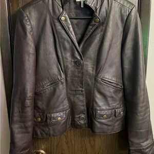 Metro Dark Brown Leather Jacket